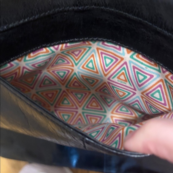 HOBO The Original Cassie Black Leather Bag Crossbody - Picture 7 of 8